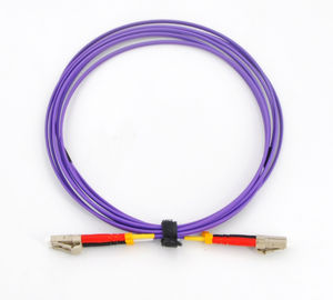 OM4 DX 3m Lc Lc Patch Cord , 850nm Wavelength 100G Fiber Optic Cord