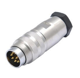 dairesel ip67 Titreşim Önleyici Kilitleme Vidası Tasarımı M16 8pin Metal Sensör AISG Konnektörü