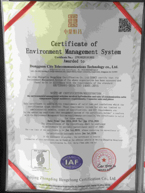 Çin Dongguan RitianLink Technology Co., Ltd. Sertifikalar